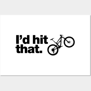 Mountain Biking - I'd hit that MTB Wheelie Posters and Art